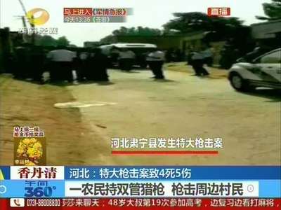 河北特大枪击案致4死5伤 农民持猎枪枪击村民