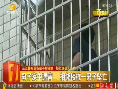 沅江警方调查母子被害案，疑似嫌疑人坠亡