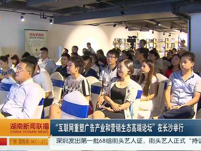 “互联网重塑广告产业和营销生态高端论坛”在长沙举行