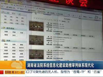 湖南省法院系统信息化建设助推审判体系现代化