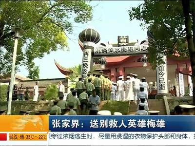 张家界：送别救人英雄梅雄