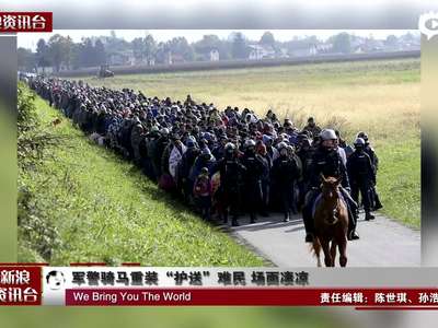 [视频]实拍军警骑马重装“护送”难民 场面凄凉