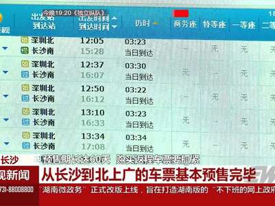 预售期长达60天 购买返程车票要抓紧