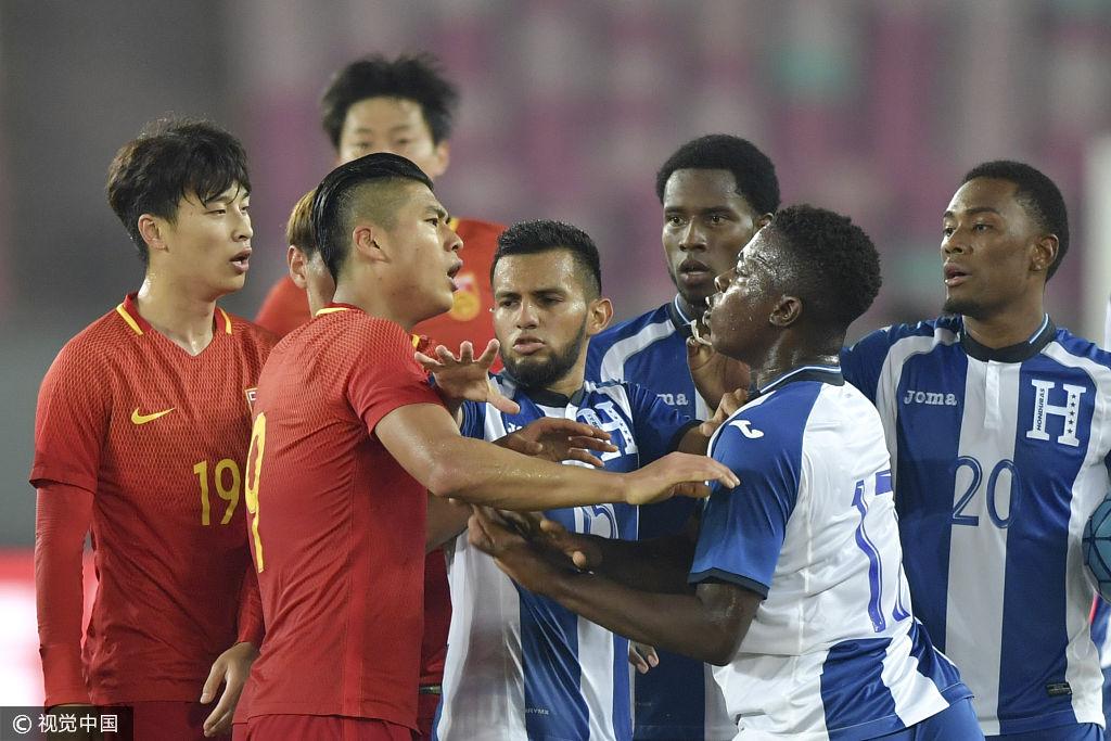 2017足球友谊赛:中国男足U22 Vs洪都拉斯U22