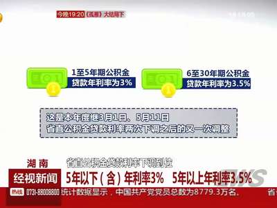省直公积金贷款利率下调到位