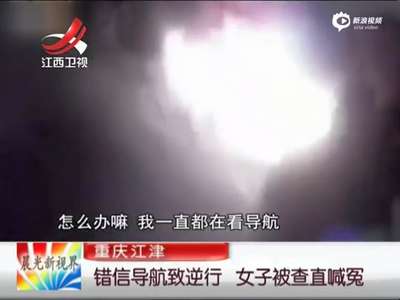 [视频]女司机逆行被查直哭喊冤 看嘛！导航让这么走的