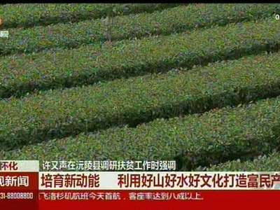 许又声在沅陵县调研扶贫工作时强调：培育新功能 利用好山好水好文化打造富民产业