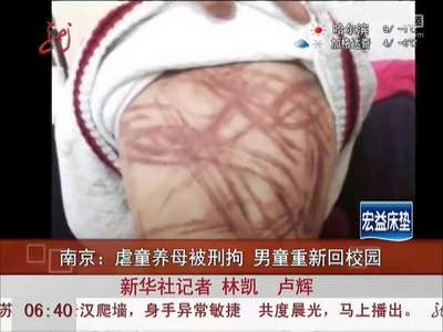 [视频]南京：虐童养母被刑拘 男童重新回校园