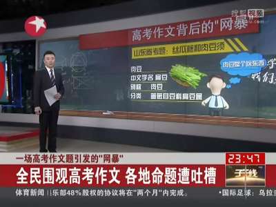 [视频]一场高考作文题引发的“网暴”