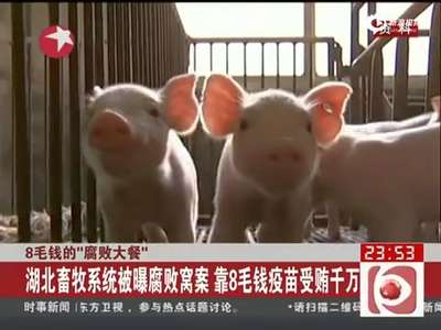 [视频]湖北畜牧系统多官员倒卖疫苗 靠8毛钱受贿千万