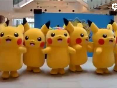 [视频]一大波皮卡丘集体跳广场舞所有人都萌萌哒