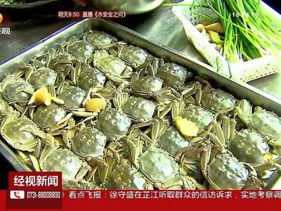 湘阴：鹤龙湖螃蟹起捞 6两的个头大如手掌
