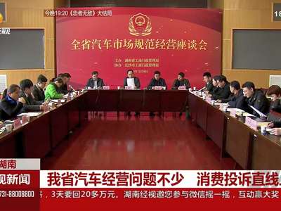 湖南省汽车经营问题不少 消费投诉直线上升