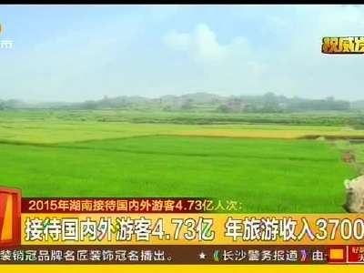2015年湖南接待国内外游客4.37亿
