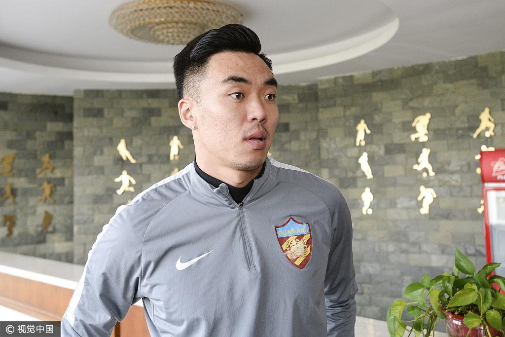 2017中超:天津权健集训备战 张鹭、赵旭日接受采访