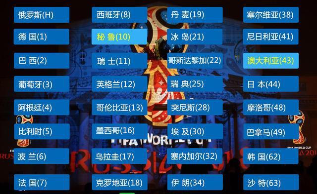 欧洲区14支2018俄罗斯世界杯正赛球队