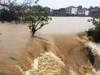 航拍江西鄱阳河堤溃口