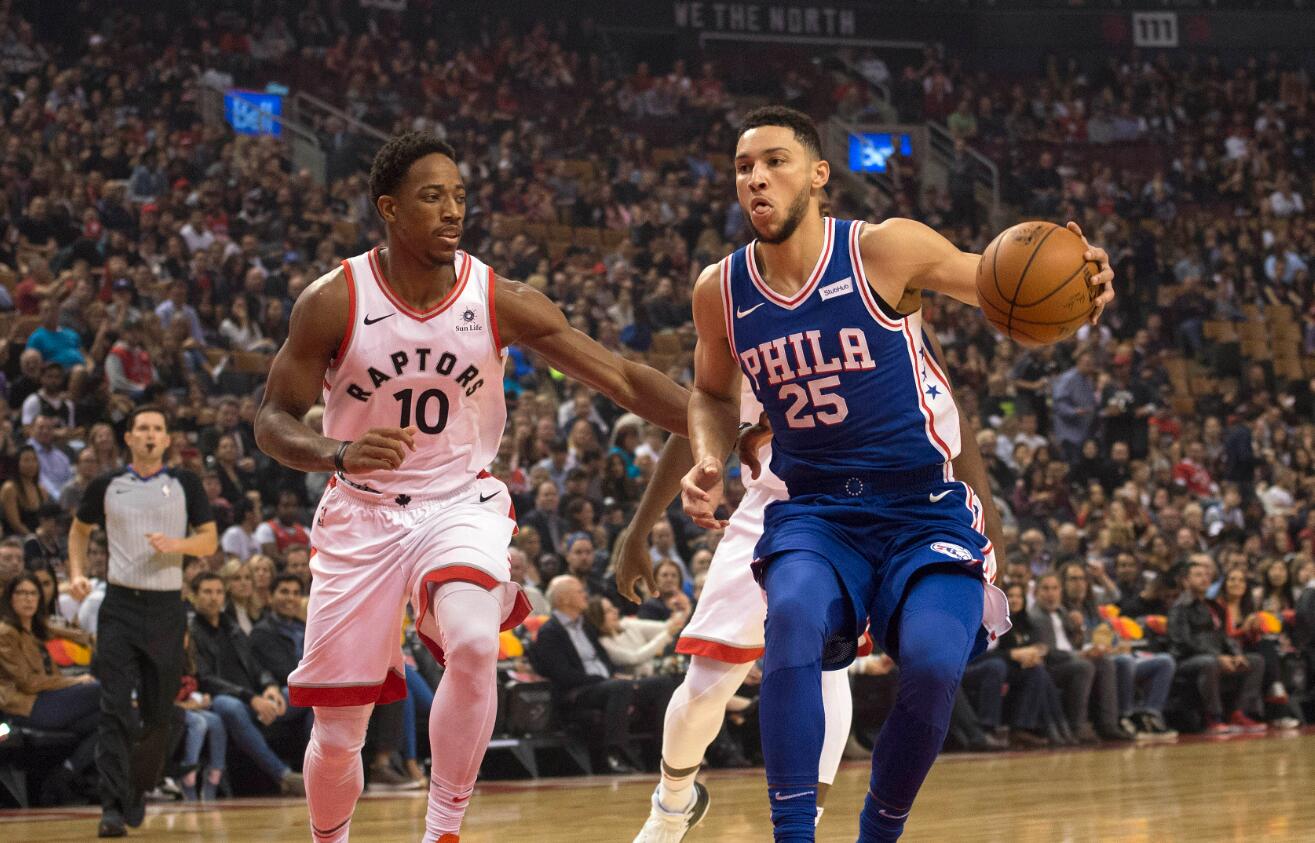 德罗赞30分本西蒙斯18+10+8 猛龙34分血洗76人-乐视体育