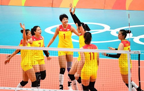 里约奥运女排小组赛 中国队轻松战胜波多黎各
