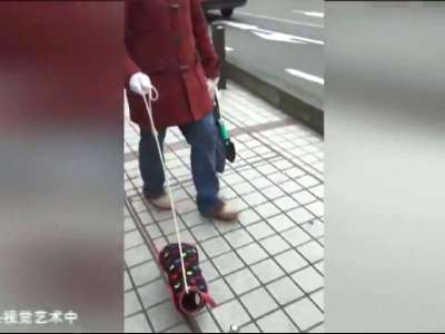 [视频]日本街头现“隐形狗” 漂浮空中汪汪叫吓坏路人