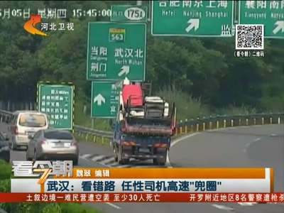 [视频]武汉：看错路 任性司机高速“兜圈”