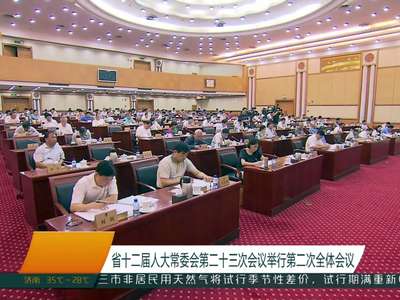 省十二届人大常委会第二十三次会议举行第二次全体会议