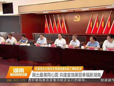 杜家毫走访各民主党派省委和省工商联机关