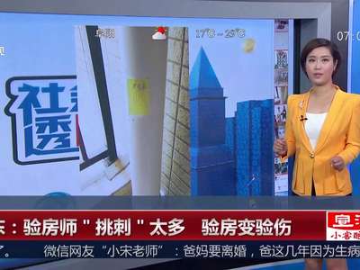 [视频]验房师“挑刺”太多 验房变验伤