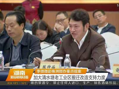 李微微赴株洲督办重点提案 加大清水塘老工业区搬迁改造支持力度