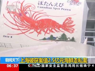 [视频]上海破获案值2.5亿元海鲜走私案