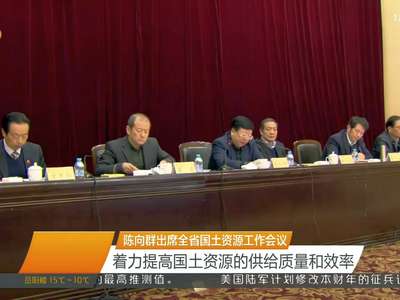 陈向群出席全省国土资源工作会议 着力提高国土资源的供给质量和效率