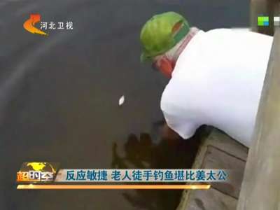 [视频]反应敏捷 老人徒手钓鱼堪比姜太公