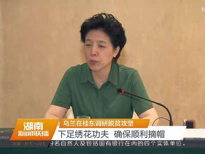 乌兰在桂东调研脱贫攻坚 下足绣花功夫 确保顺利摘帽