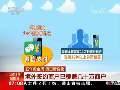 [视频]五年黄金周 假日看变化：中国护照“成色”足 600万人次出境