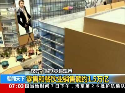 [视频]“双节”假期零售观察：零售和餐饮业销售额约1.5万亿