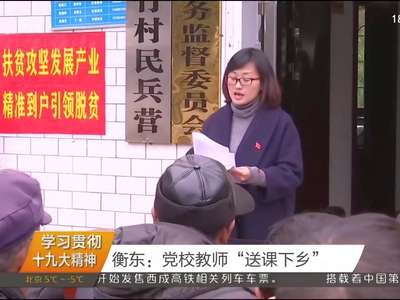 学习贯彻十九大精神 衡东：党校教师“送课下乡”