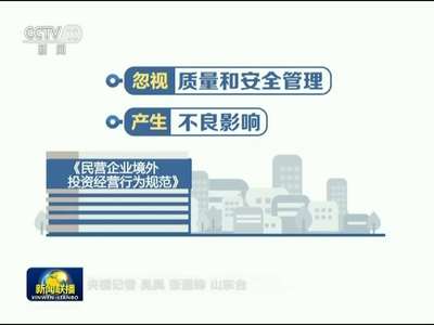 [视频]《民营企业境外投资经营行为规范》出台