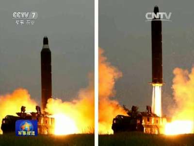 [视频]朝中社：朝试射中远程弹道火箭