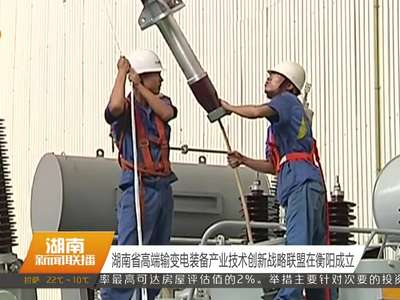 湖南省高端输变电装备产业技术创新战略联盟在衡阳成立