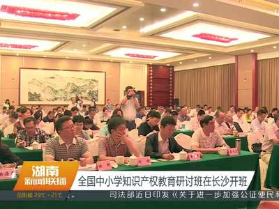 全国中小学知识产权教育研讨班在长沙开班