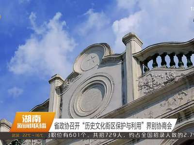 省政协召开“历史文化街区保护与利用”界别协商会
