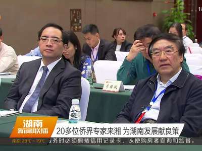 20多位侨界专家来湘 为湖南发展献良策