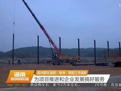 陈向群在湘潭、株洲、邵阳三市调研 为项目推进和企业发展搞好服务