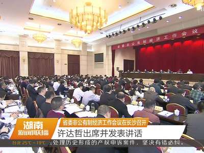 省委非公有制经济工作会议在长沙召开 许达哲出席并发表讲话