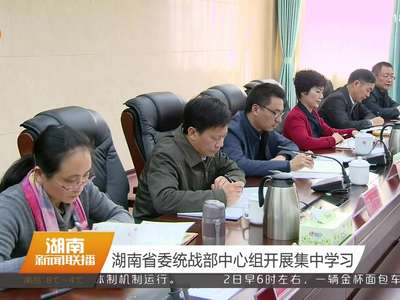 湖南省委统战部中心组开展集中学习