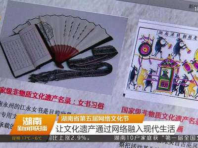 湖南省第五届网络文化节 让文化遗产通过网络融入现代生活