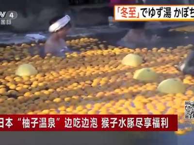 [视频]日本“柚子温泉”边吃边泡 猴子水豚尽享福利