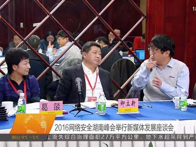 2016网络安全湖南峰会举行新媒体发展座谈会