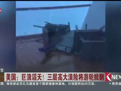 [视频]美国：巨浪滔天！三层高大浪险将游轮掀翻