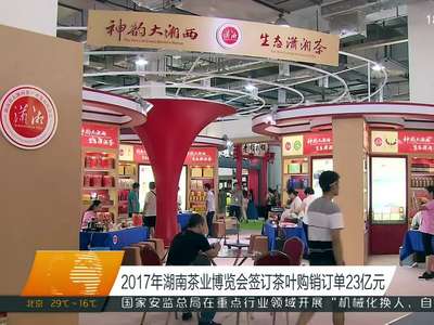 2017年湖南茶业博览会签订茶叶购销订单23亿元